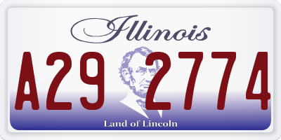 IL license plate A292774