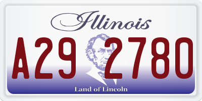 IL license plate A292780
