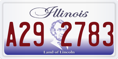 IL license plate A292783