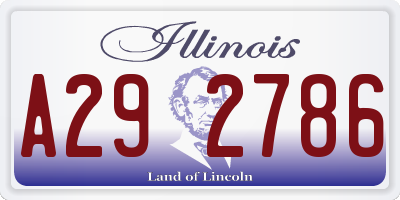 IL license plate A292786