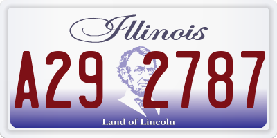 IL license plate A292787