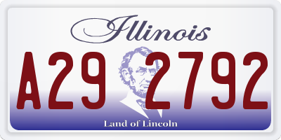 IL license plate A292792