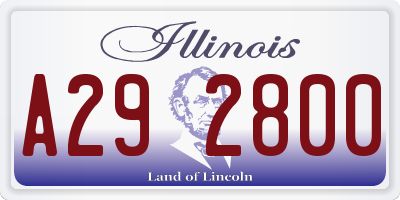 IL license plate A292800