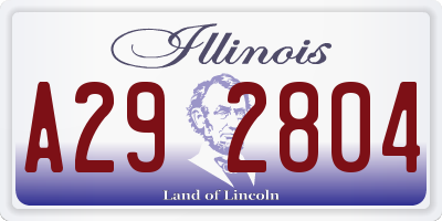 IL license plate A292804