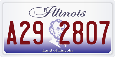 IL license plate A292807