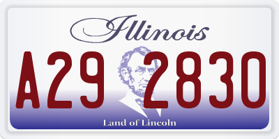 IL license plate A292830
