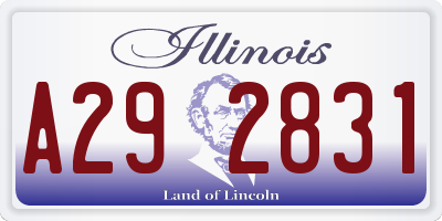 IL license plate A292831