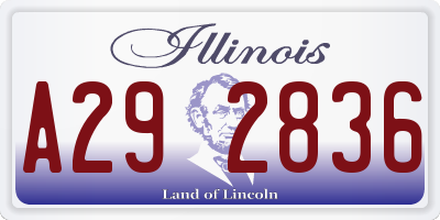 IL license plate A292836