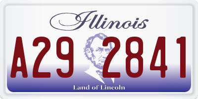 IL license plate A292841