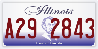 IL license plate A292843