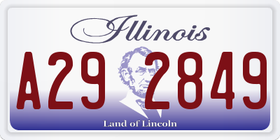 IL license plate A292849