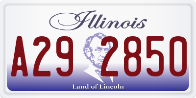 IL license plate A292850