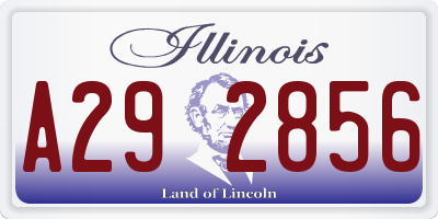 IL license plate A292856