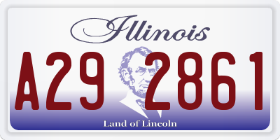 IL license plate A292861