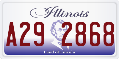 IL license plate A292868