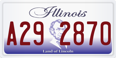 IL license plate A292870