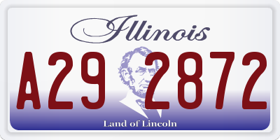 IL license plate A292872