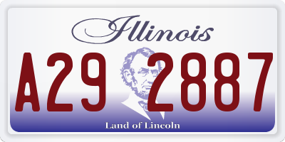 IL license plate A292887