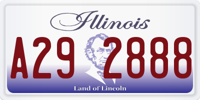 IL license plate A292888