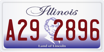 IL license plate A292896