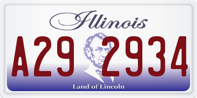 IL license plate A292934