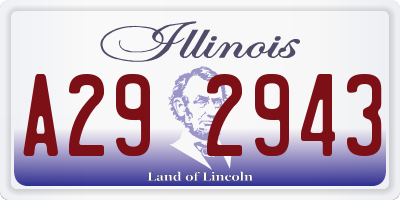 IL license plate A292943