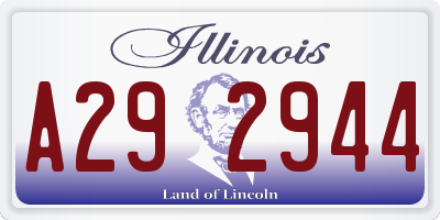IL license plate A292944