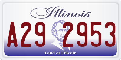 IL license plate A292953