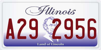 IL license plate A292956