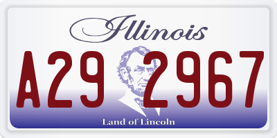 IL license plate A292967