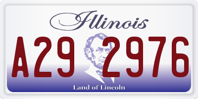 IL license plate A292976
