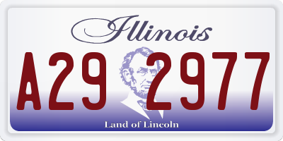 IL license plate A292977