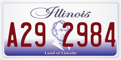 IL license plate A292984