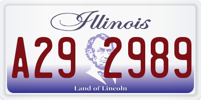 IL license plate A292989