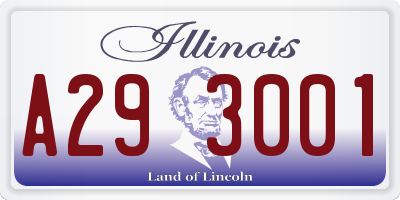 IL license plate A293001