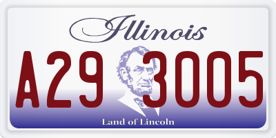 IL license plate A293005