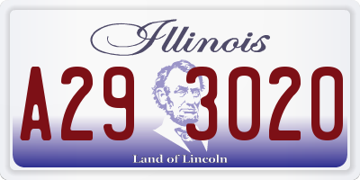 IL license plate A293020