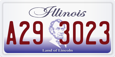 IL license plate A293023