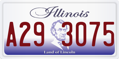 IL license plate A293075