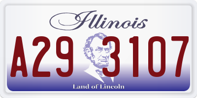 IL license plate A293107