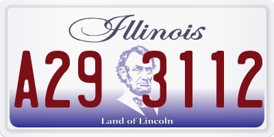 IL license plate A293112