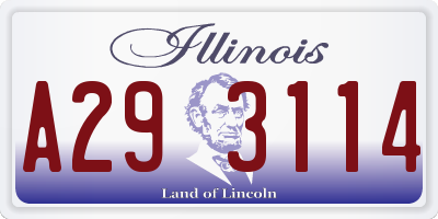 IL license plate A293114