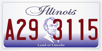 IL license plate A293115