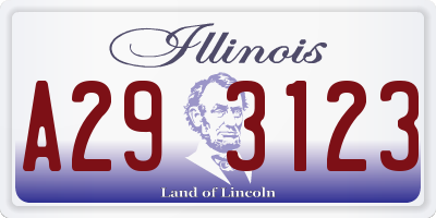 IL license plate A293123