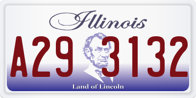 IL license plate A293132
