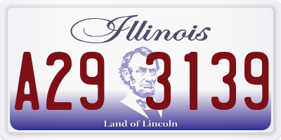 IL license plate A293139