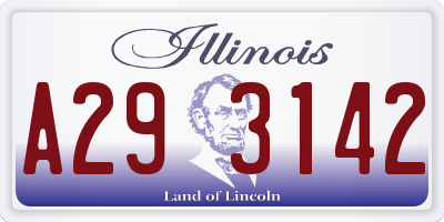 IL license plate A293142