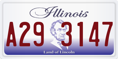 IL license plate A293147