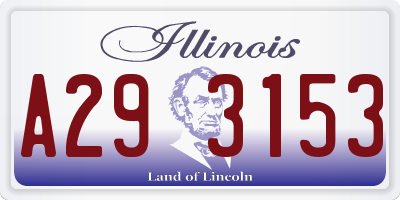 IL license plate A293153
