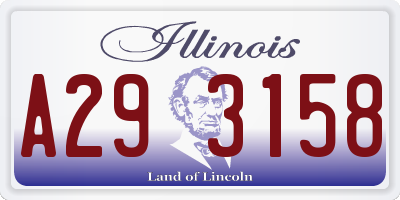 IL license plate A293158